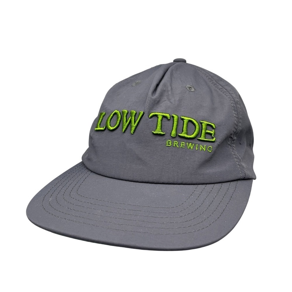 Low Tide Brewing Hat Mens Adjustable Nylon Gray Craft Beer Charleston‎ Coastal